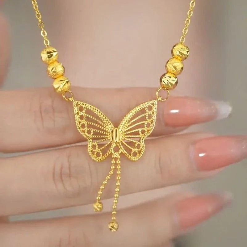 Luxury Gold Butterfly Necklace 🎁 / قلادة الفراشة الذهبية الفاخرة